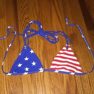American flag bikini top